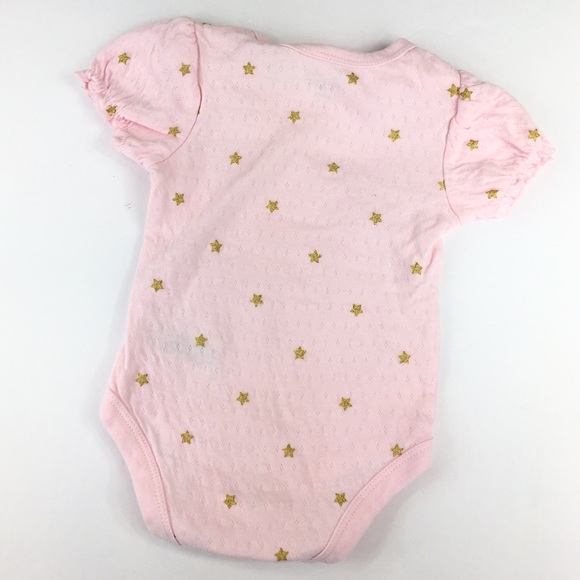 NWOT Rene Rofe Pink w/ Gold Stars Onesie - 6-9m - Picture 2 of 6